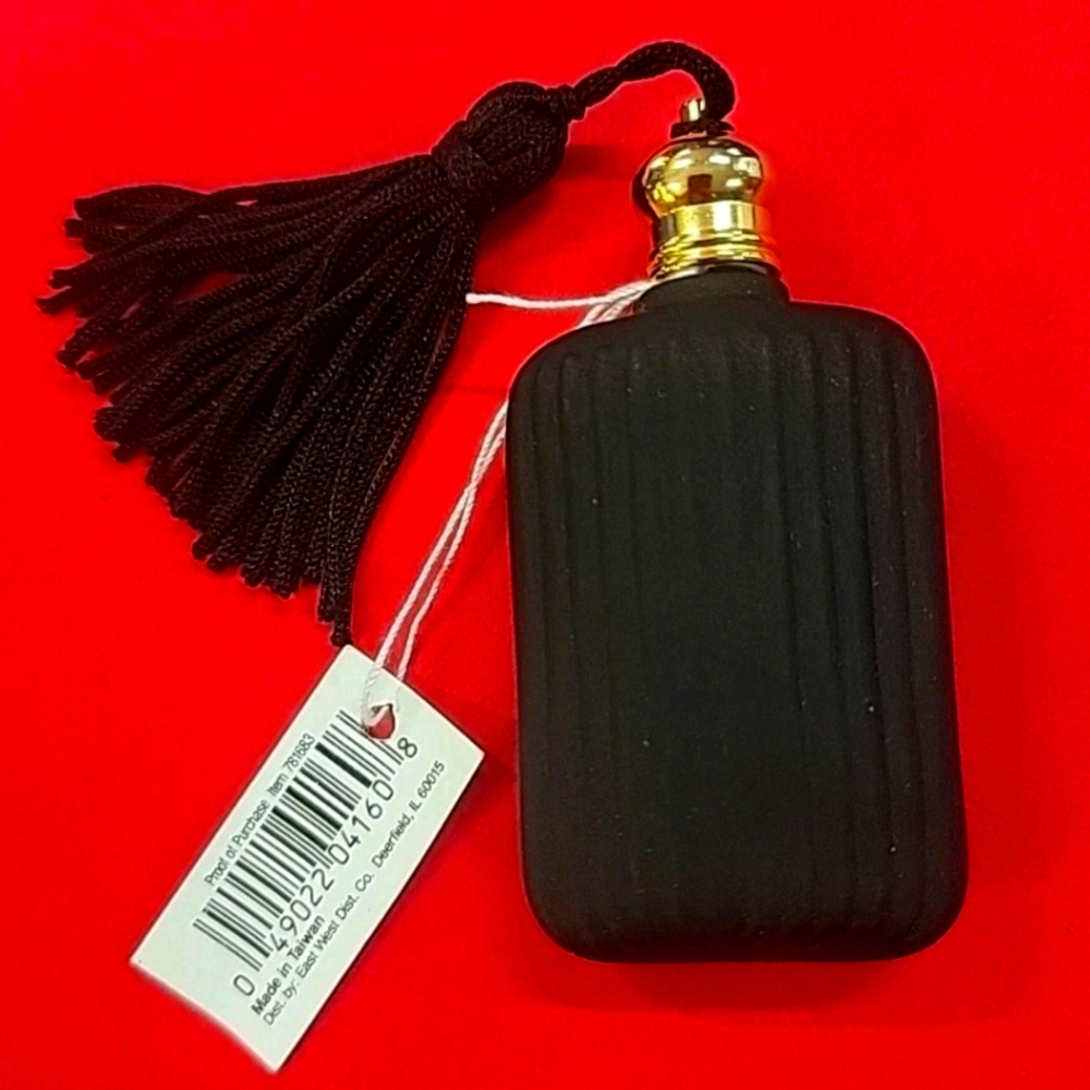 Vtg Mini Travel Splash Black Perfume Bottle